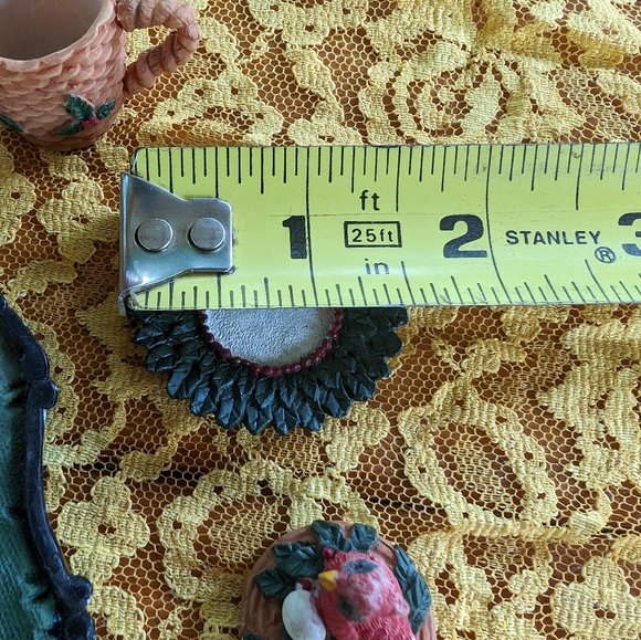 Miniature Resin 11 PC Christmas Cardinal Tea Set 1990's - Picture 7 of 10